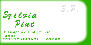 szilvia pint business card